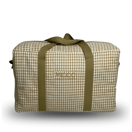 Bolsa de viaje Vichy Camel acolchada