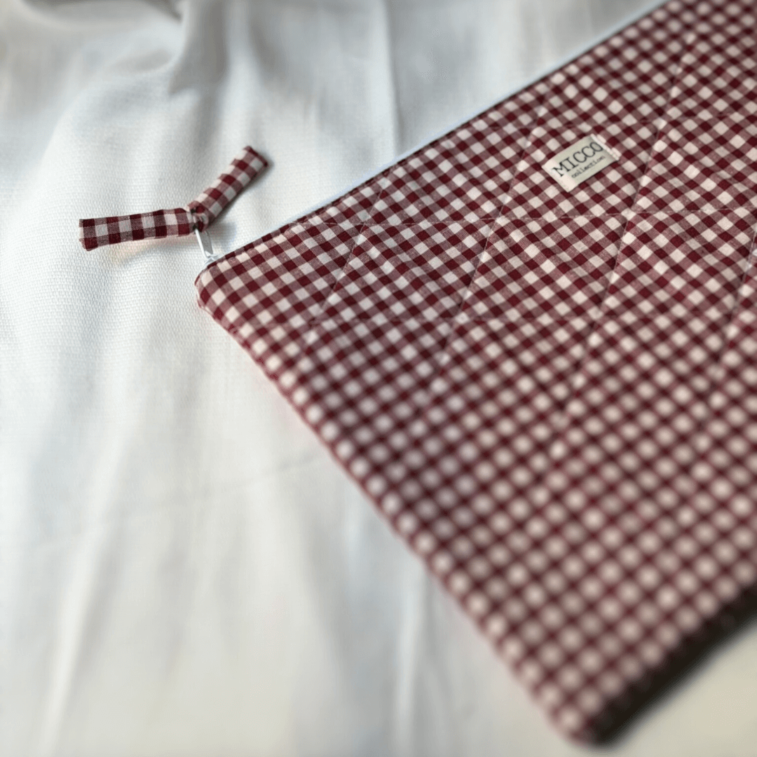 Funda ordenador personalizada vichy burdeos