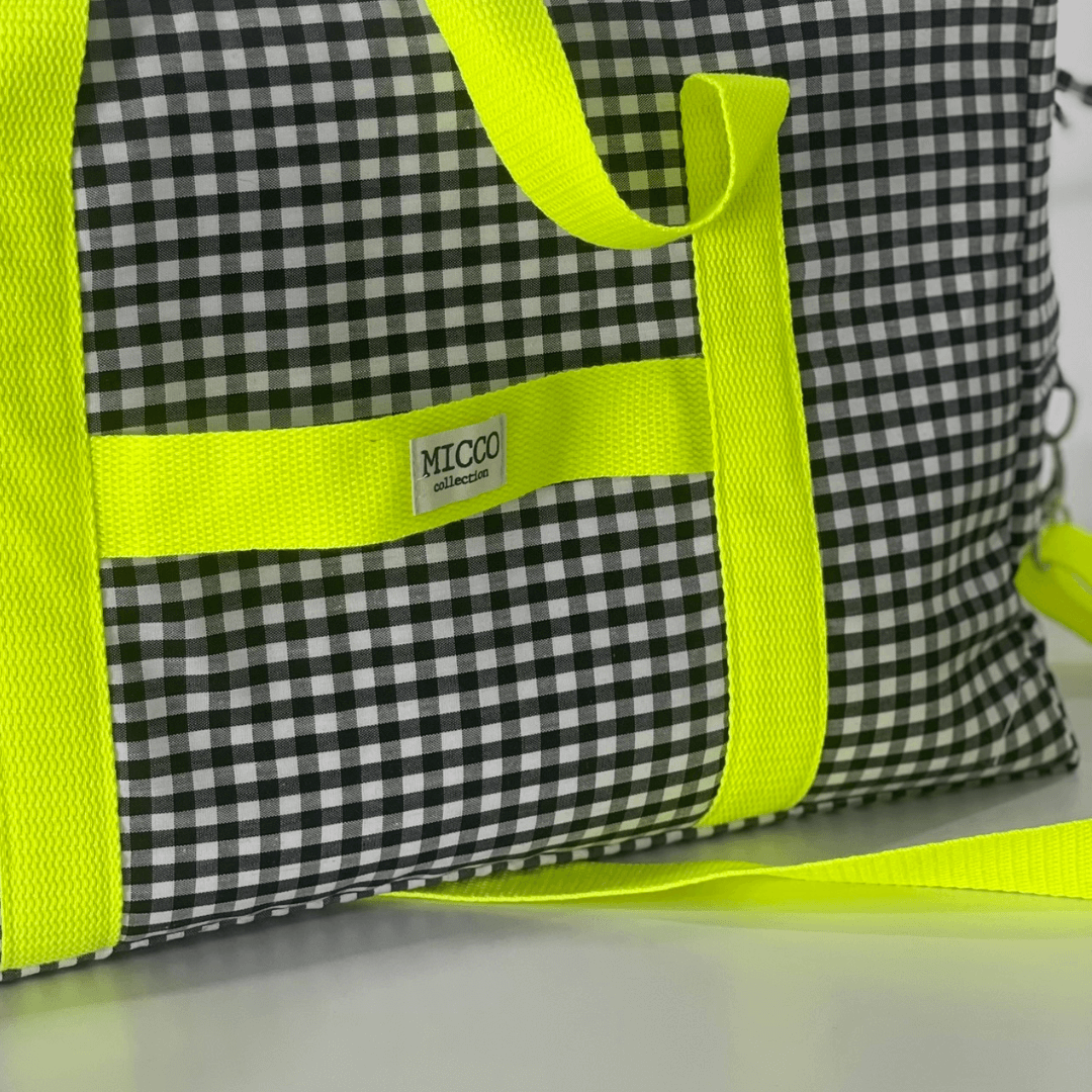 Bolsa Vichy personalizada flúor