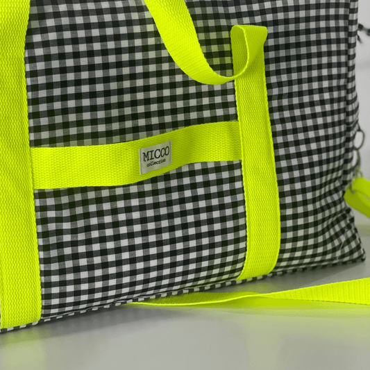 Bolsa Vichy personalizada flúor