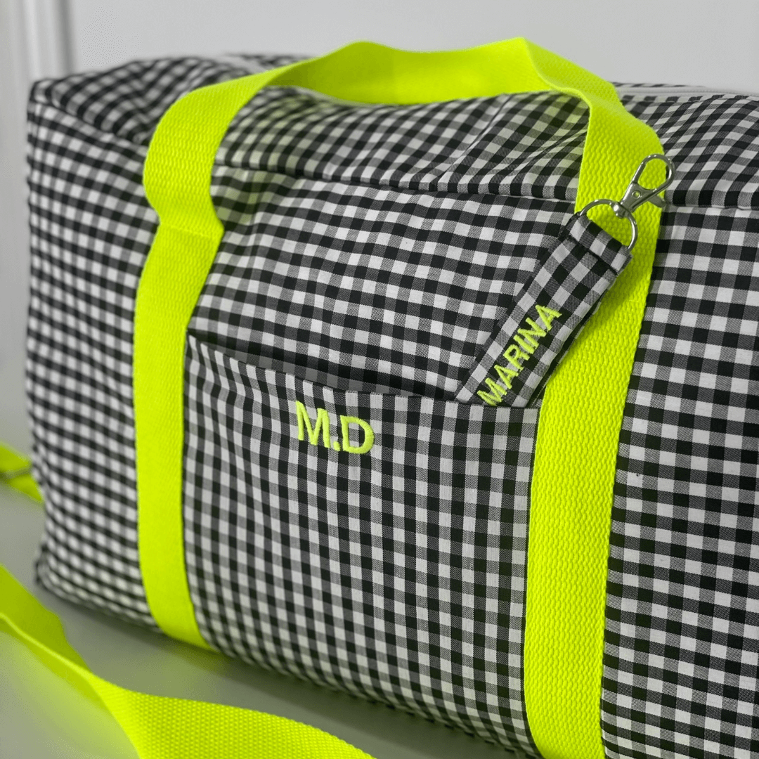Bolsa Vichy personalizada flúor