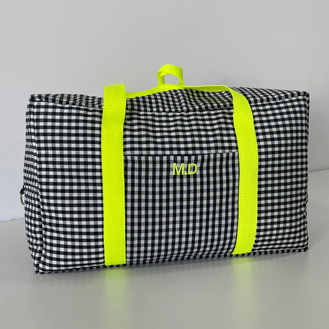 Bolsa Vichy personalizada flúor