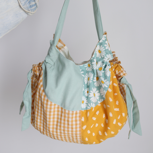 Bolso de tela estampado grande Limoncello