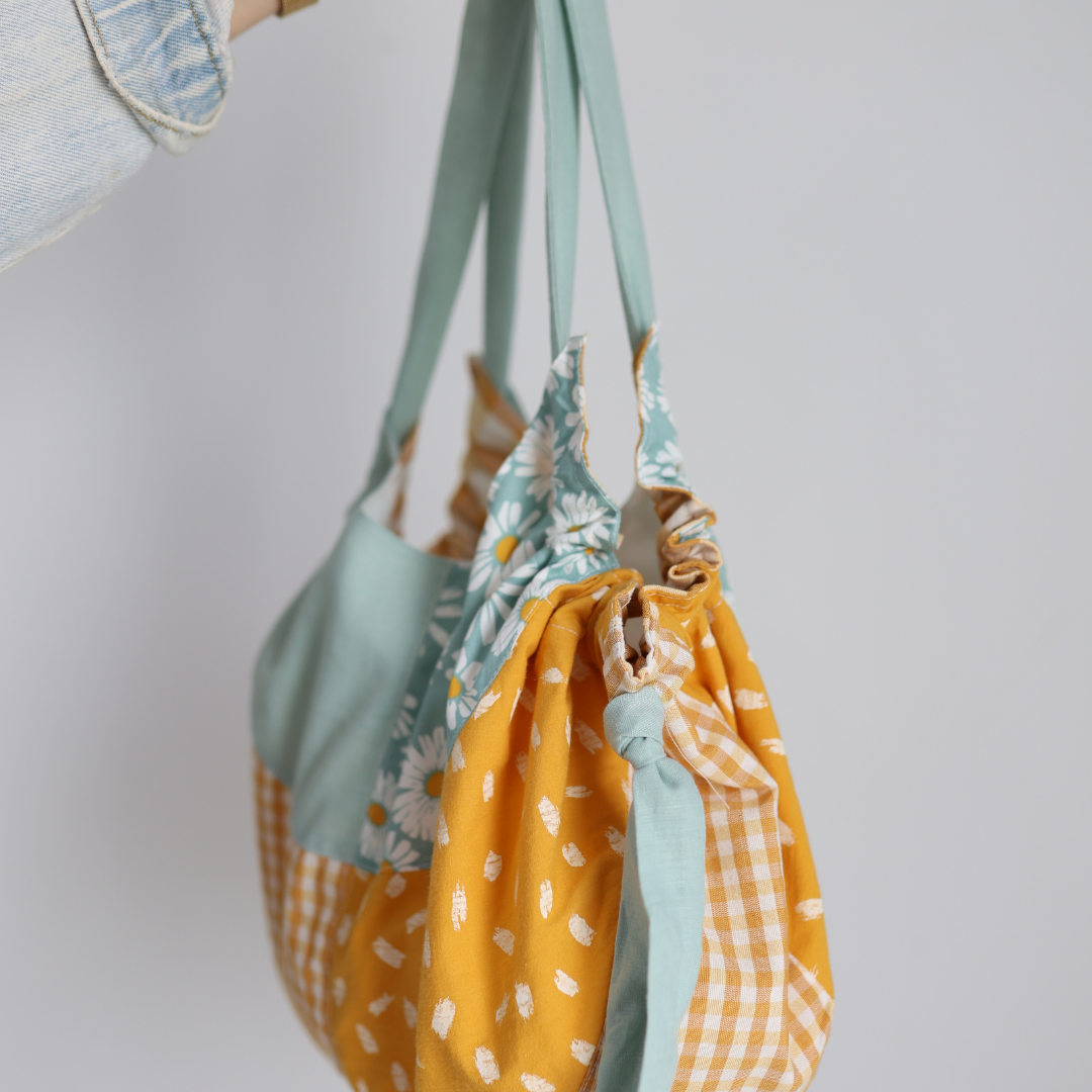 Bolso de tela estampado grande Limoncello