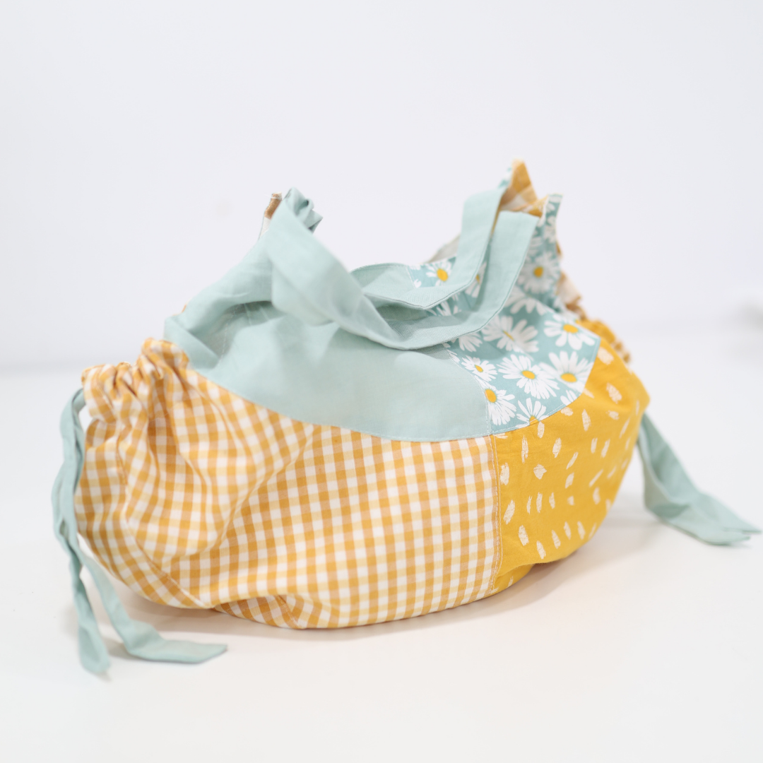 Bolso de tela estampado grande Limoncello