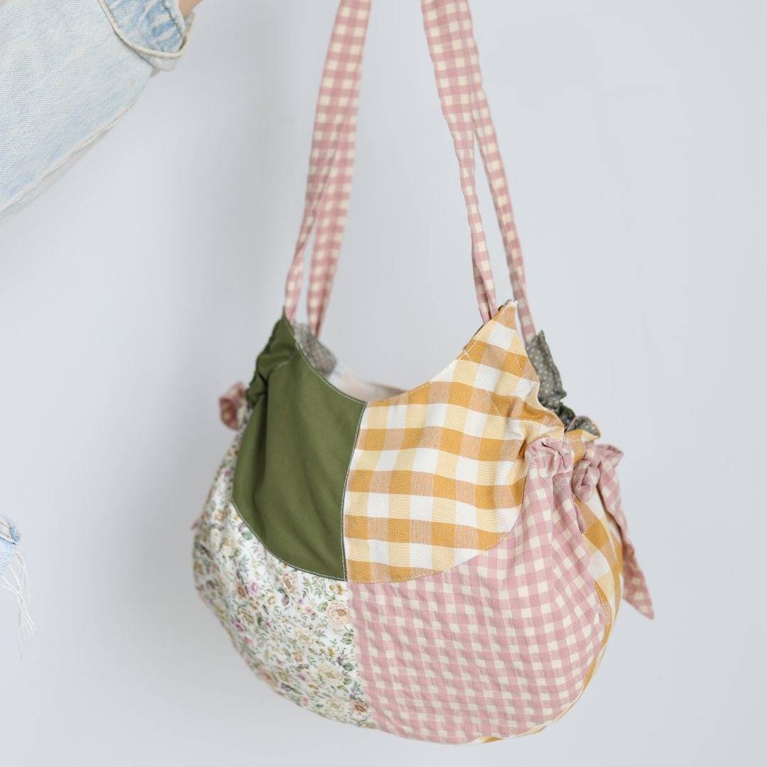 Bolso de tela estampado grande Peachy