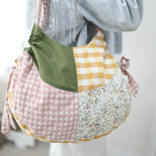Bolso de tela estampado grande Peachy