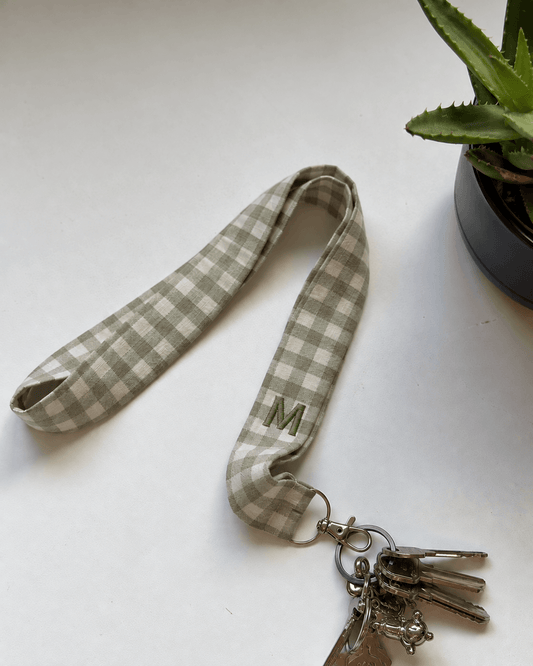 Cuelga llaves Vichy verde Personalizado