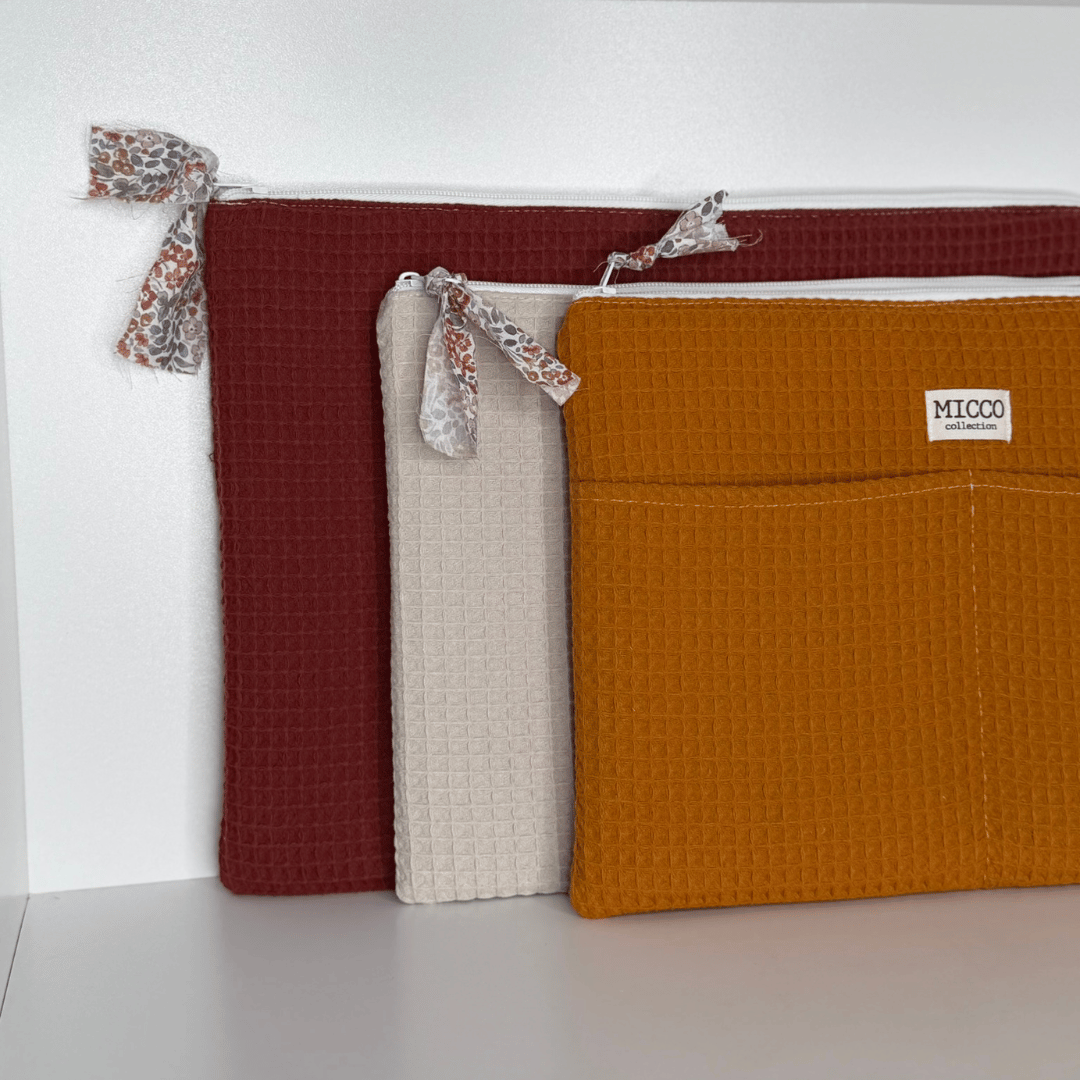 Funda acolchada para ordenador o tablet personalizada en tejido waffle