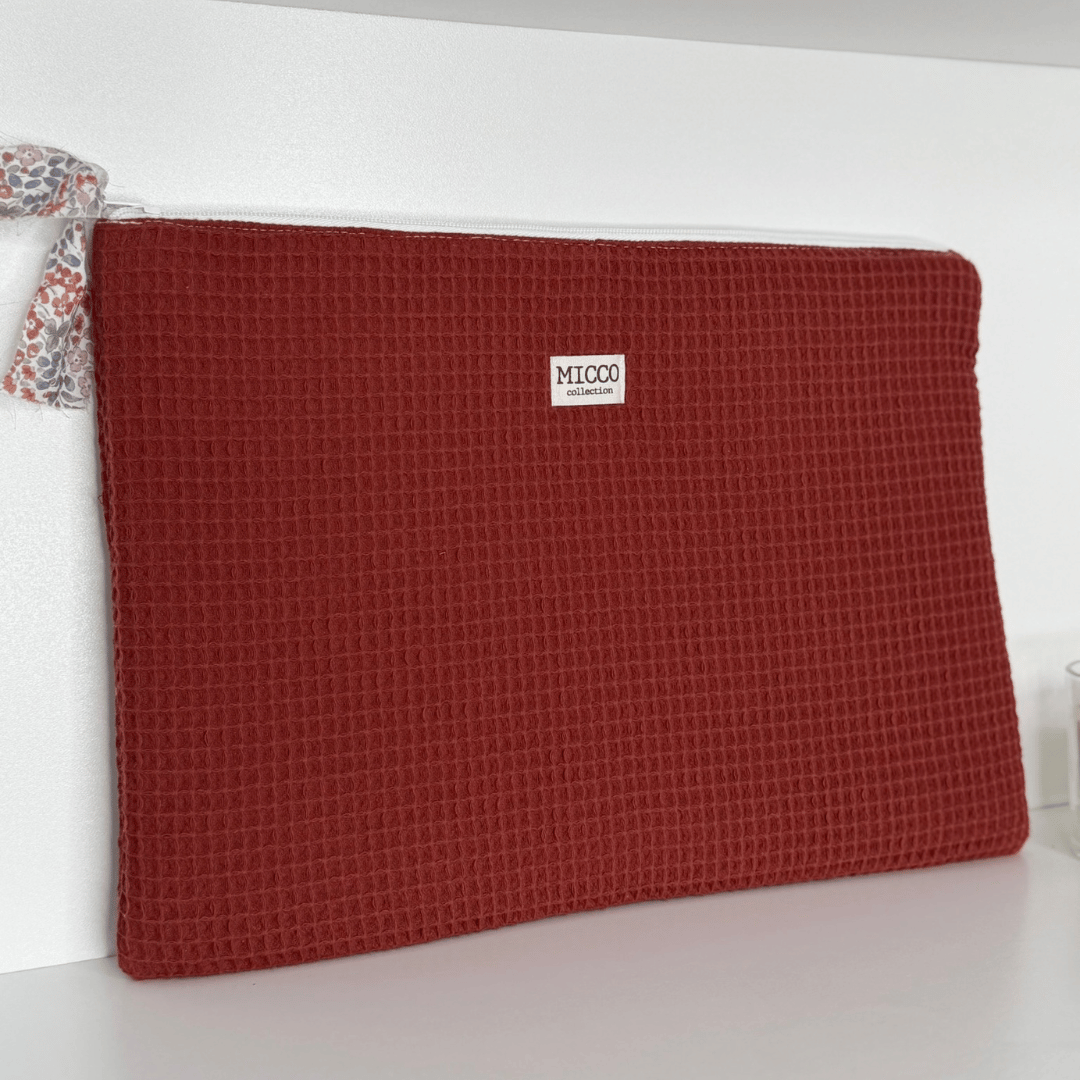 Funda acolchada para ordenador o tablet personalizada en tejido waffle