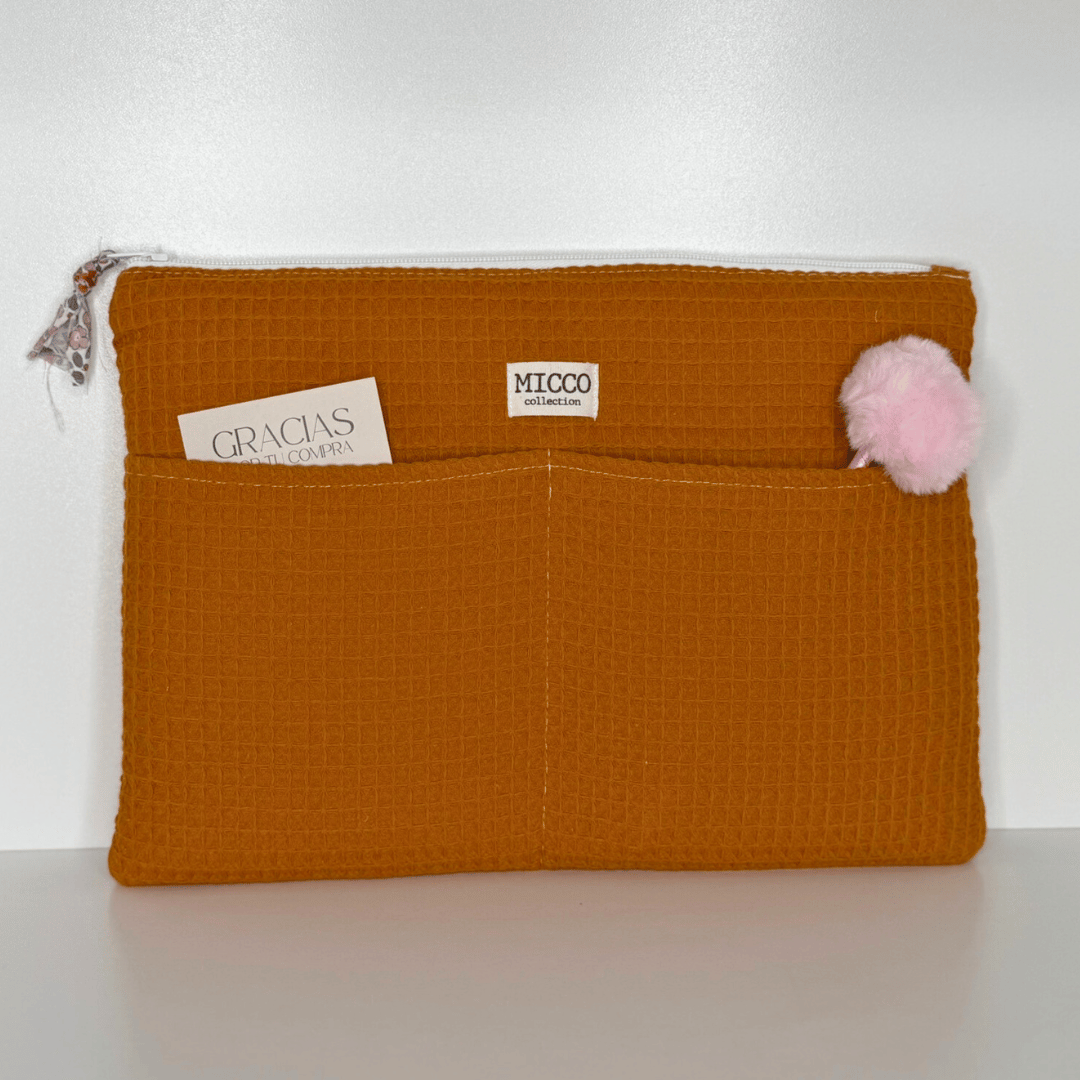 Funda acolchada para ordenador o tablet personalizada en tejido waffle