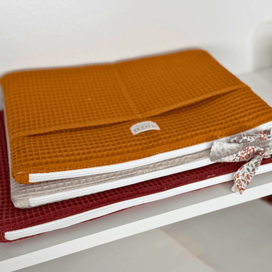 Funda acolchada para ordenador o tablet personalizada en tejido waffle