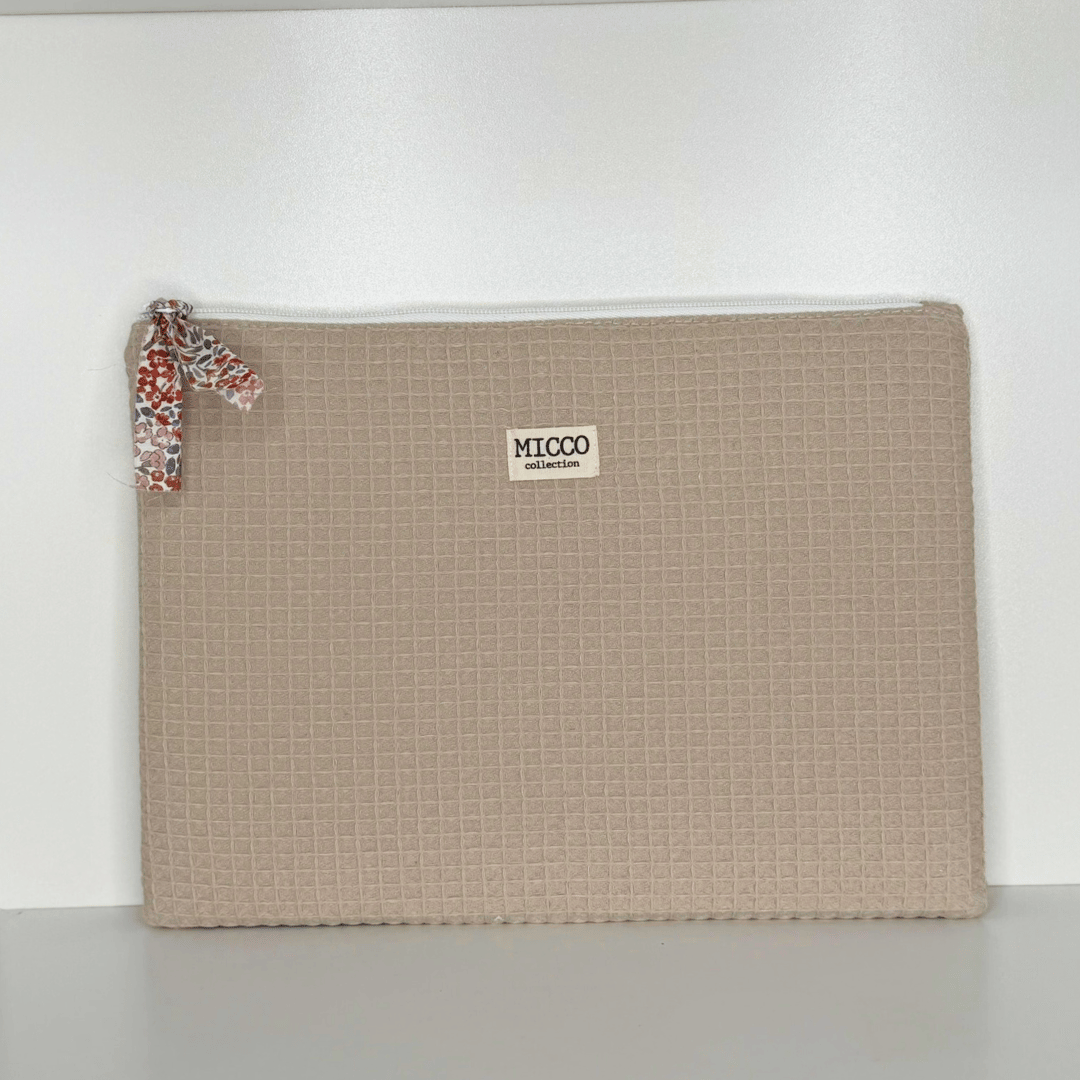 Funda acolchada para ordenador o tablet personalizada en tejido waffle