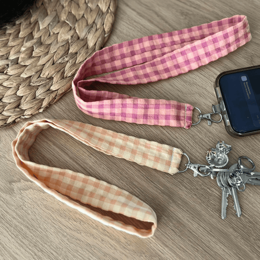 Cuelga llaves vichy bicolor personalizados