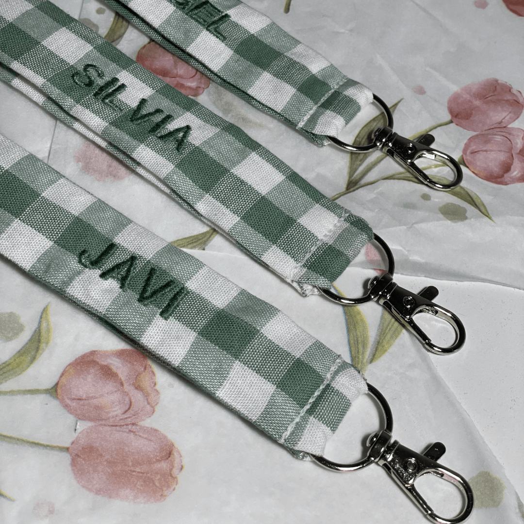 Llaveros estampados de tela personalizados