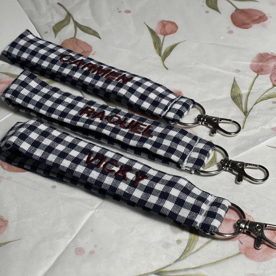 Llaveros estampados de tela personalizados