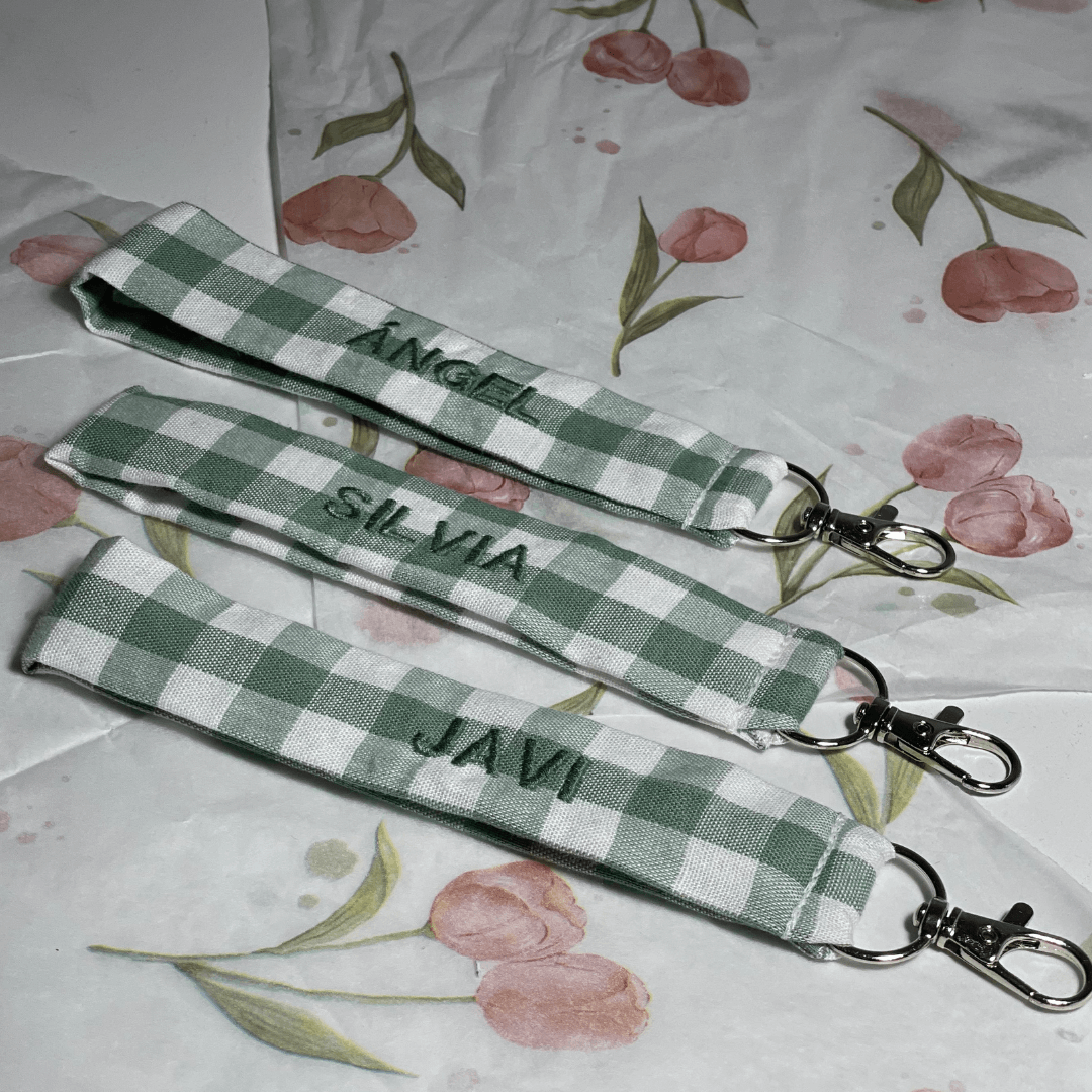 Llaveros estampados de tela personalizados