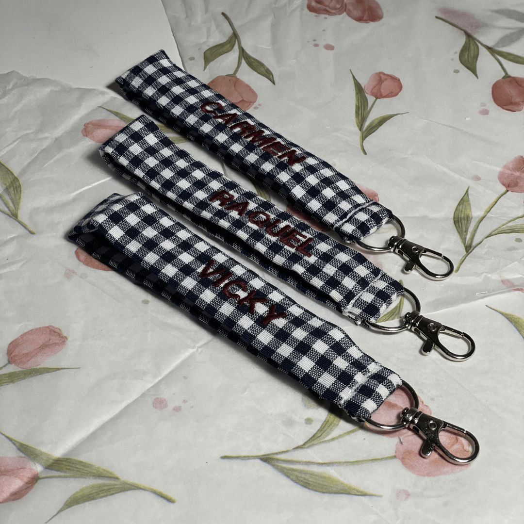 Llaveros estampados de tela personalizados