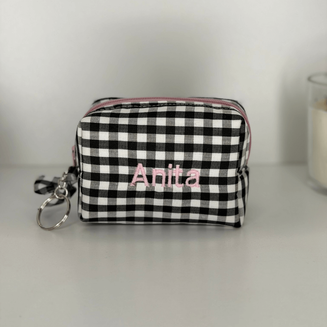 Mini neceser vichy – compacto y práctico