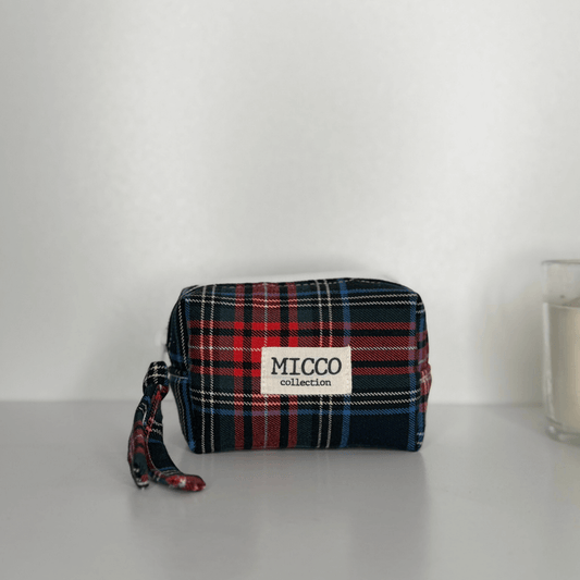 Mini neceser tartán – funcional y con estilo