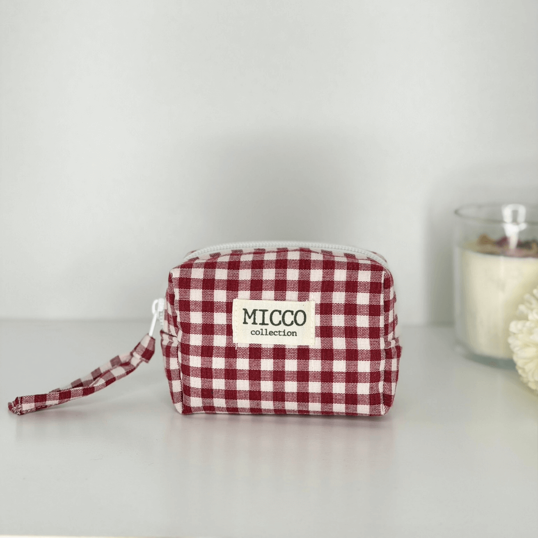 Mini neceser vichy – compacto y práctico