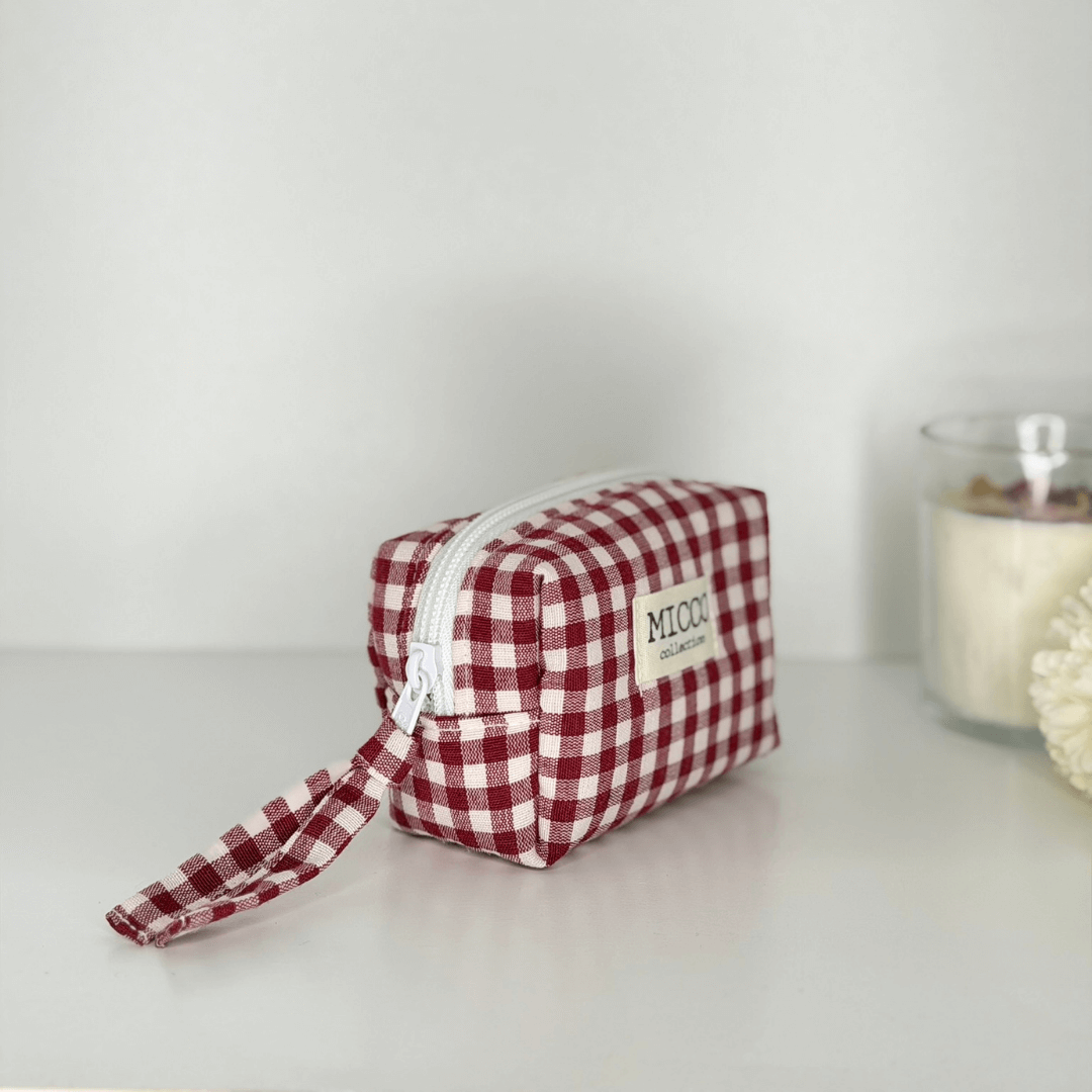 Mini neceser vichy – compacto y práctico