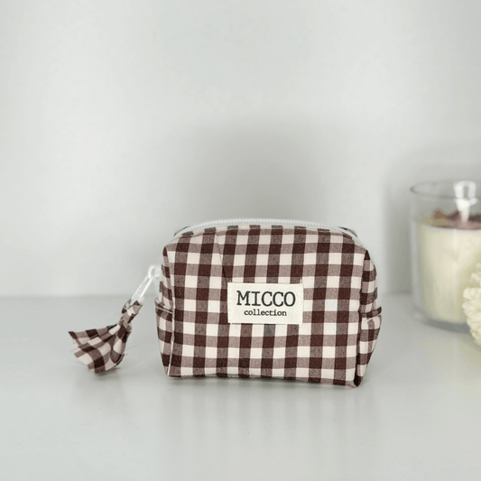 Mini neceser vichy – compacto y práctico