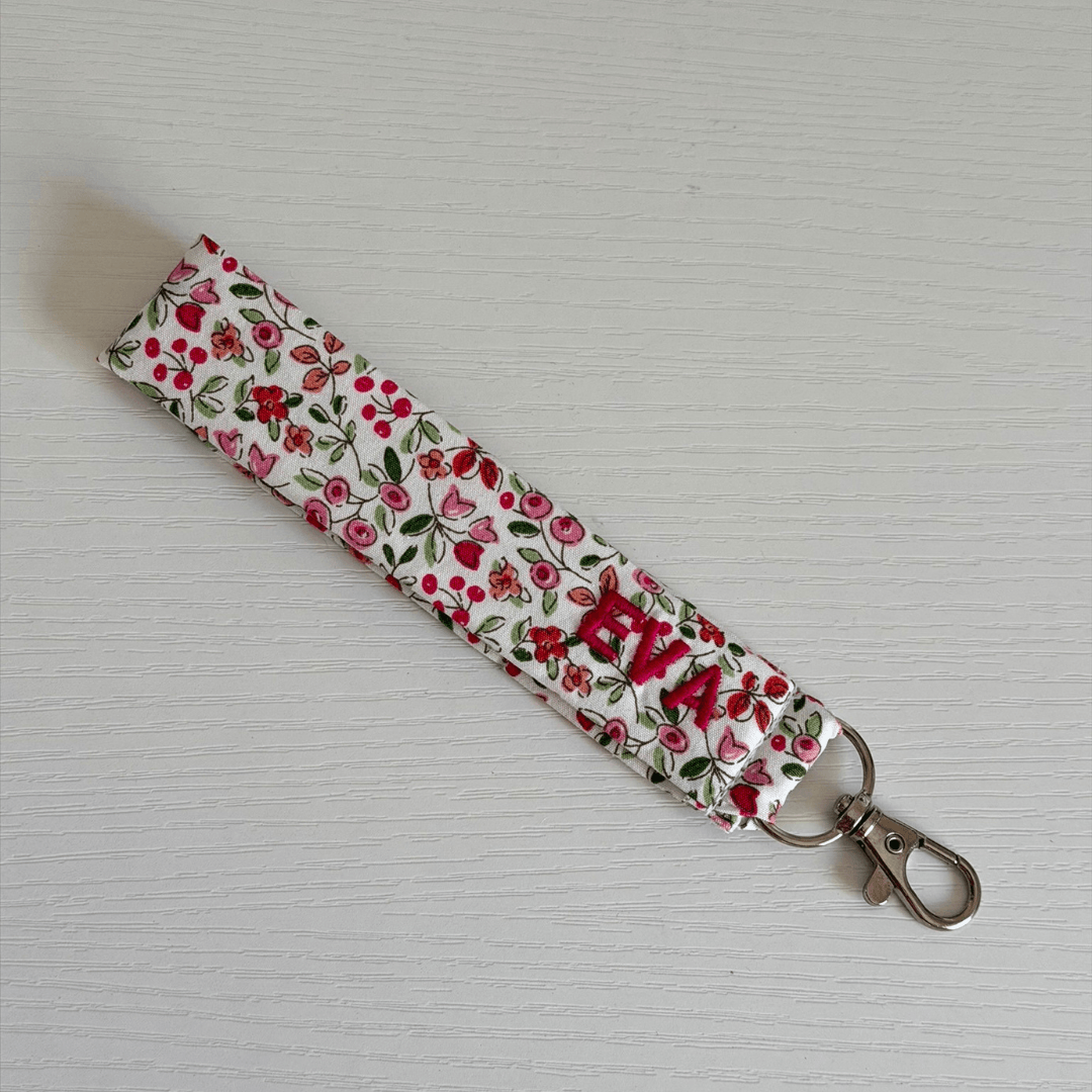 NUEVO Llavero de tela vichy estampado personalizado