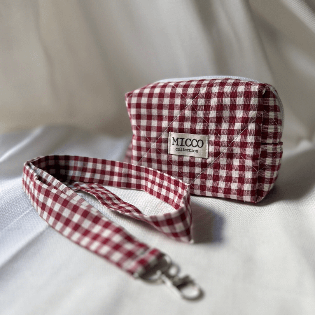 Neceser mini vichy burdeos