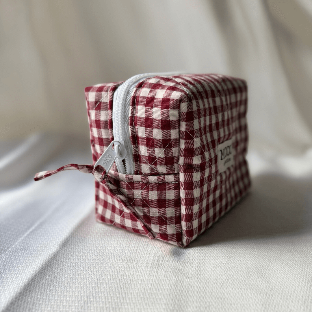 Neceser mini vichy burdeos