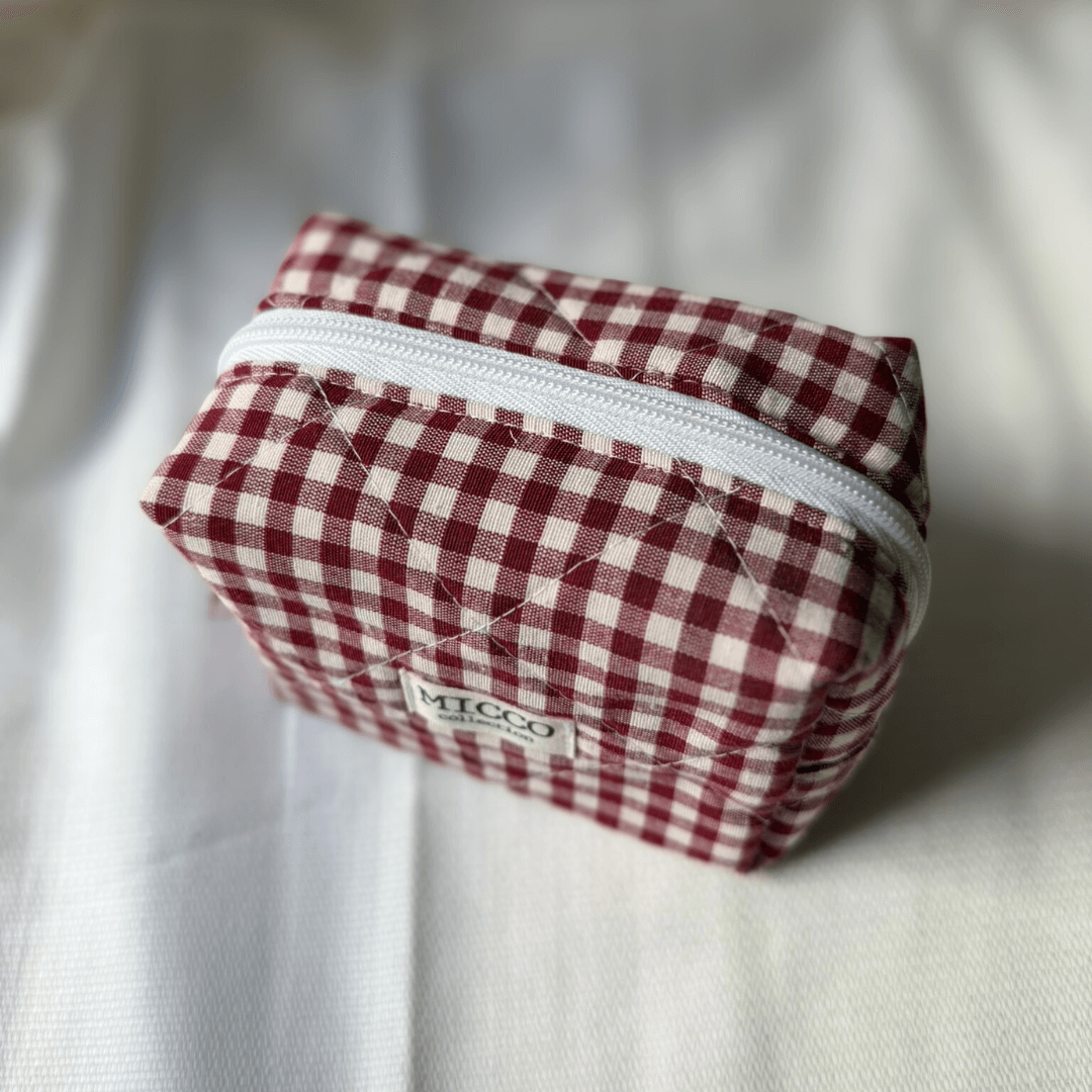 Neceser mini vichy burdeos