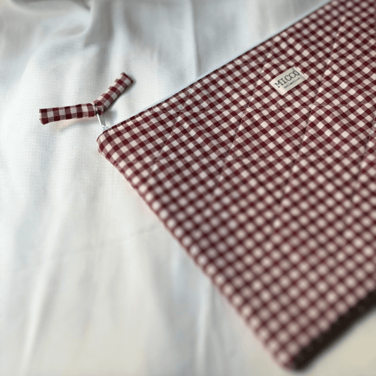 Funda ordenador personalizada vichy burdeos