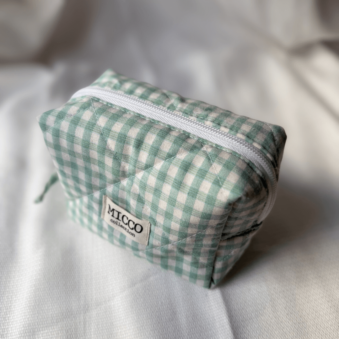 Neceser pequeño vichy personalizado